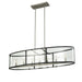 DVI Lighting - DVP25402BN/GR-CL - Seven Light Linear Pendant - Downtown - Buffed Nickel and Graphite with Clear Glass