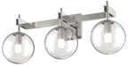 DVI Lighting - DVP27043CH-CL - Three Light Vanity - Courcelette - Chrome with Clear Glass