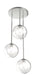 DVI Lighting - DVP27053CH-CL - Three Light Pendant - Courcelette - Chrome with Clear Glass