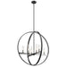 DVI Lighting - DVP28850CH/GR-CL - Eight Light Pendant - Mont Royal - Chrome and Graphite with Clear Glass