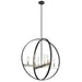 DVI Lighting - DVP28850SN/GR-CL - Eight Light Pendant - Mont Royal - Satin Nickel and Graphite with Clear Glass