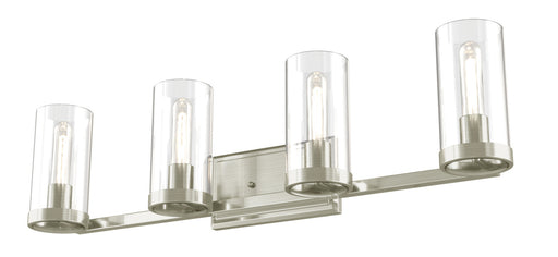 DVI Lighting - DVP9084BN-CL - Four Light Vanity - Erin - Buffed Nickel with Clear Glass