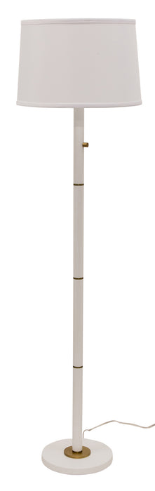 House of Troy - RU703-WT - Three Light Floor Lamp - Rupert - White with Weathered Brass