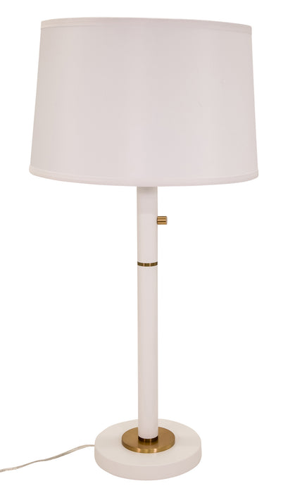 House of Troy - RU750-WT - Three Light Table Lamp - Rupert - White with Weathered Brass