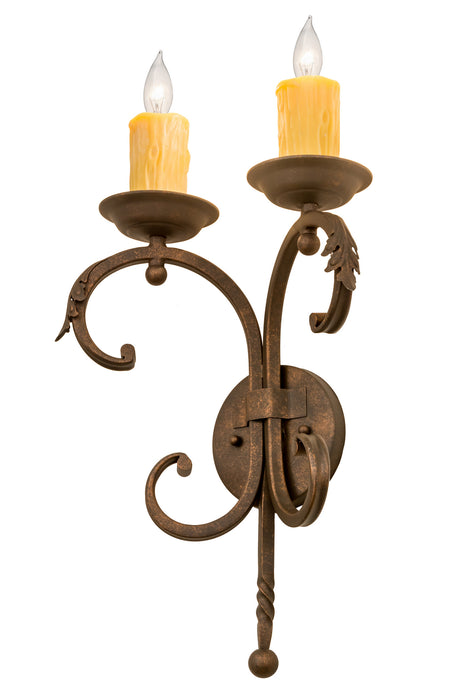 Meyda Tiffany - 120207 - Two Light Wall Sconce - Andorra - Mahogany Bronze