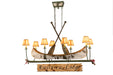 Meyda Tiffany - 161863 - Eight Light Chandelier - Personalized - Natural Wood,Tarnished Copper