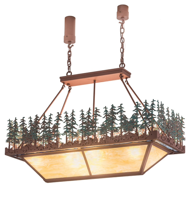 Meyda Tiffany - 181807 - Eight Light Inverted Pendant - Pine Lake - Antique Copper,Rust