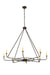 Meyda Tiffany - 183491 - Eight Light Chandelier - Brach Ring - Wrought Iron