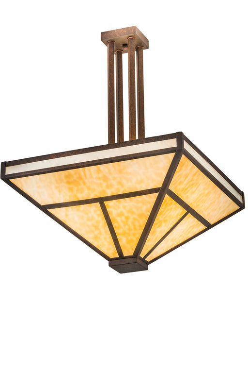 Meyda Tiffany - 185601 - Eight Light Semi-Flushmount - T`` Mission`` - Rust