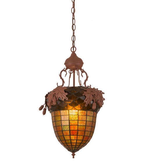 Meyda Tiffany - 187087 - One Light Pendant - Oak Leaf & Acorn - Rust