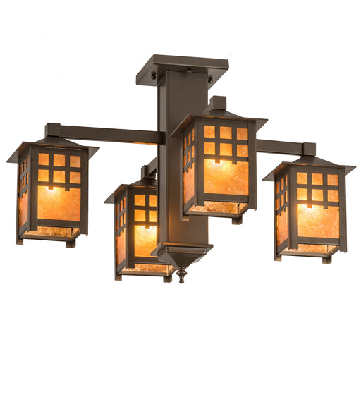 Meyda Tiffany - 187189 - Four Light Chandelier - Seneca - Bronze