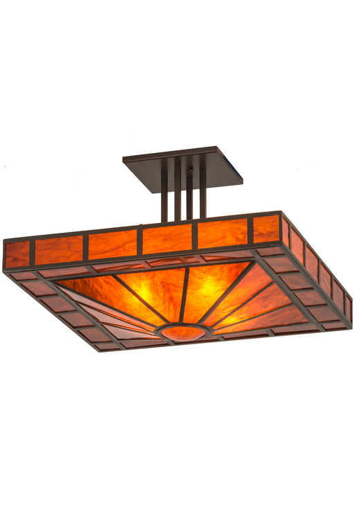 Meyda Tiffany - 187316 - Four Light Semi-Flushmount - Mission - Bronze