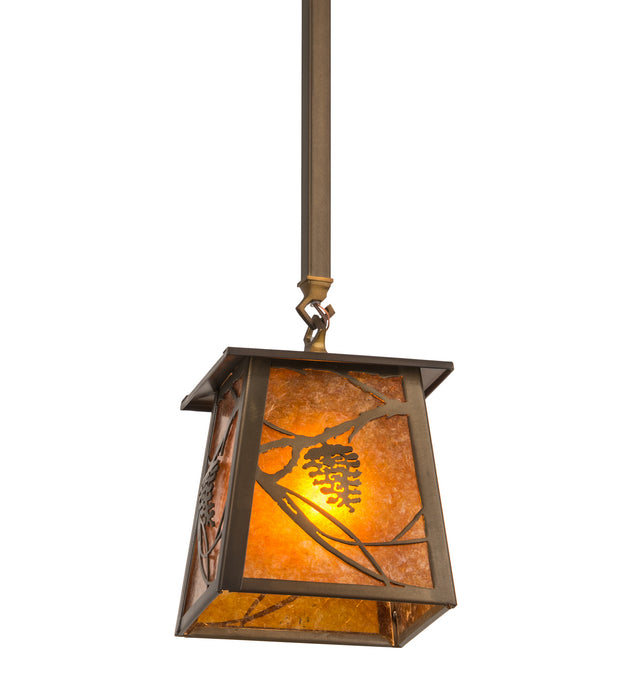 Meyda Tiffany - 187586 - One Light Mini Pendant - Whispering Pines - Antique Copper