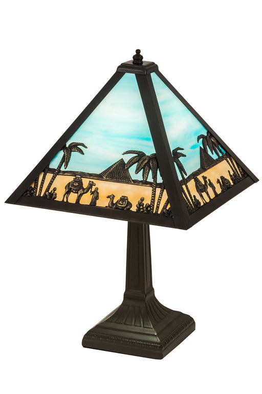 Meyda Tiffany - 188316 - One Light Table Lamp - Camel - Craftsman Brown