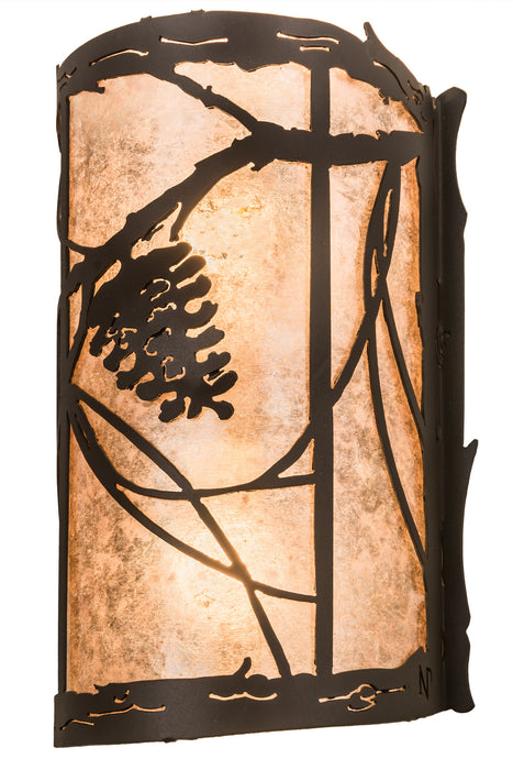 Meyda Tiffany - 188669 - Two Light Wall Sconce - Whispering Pines - Wrought Iron