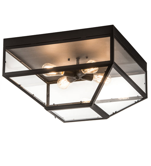 Meyda Tiffany - 188965 - Four Light Flushmount - Mission - Wrought Iron