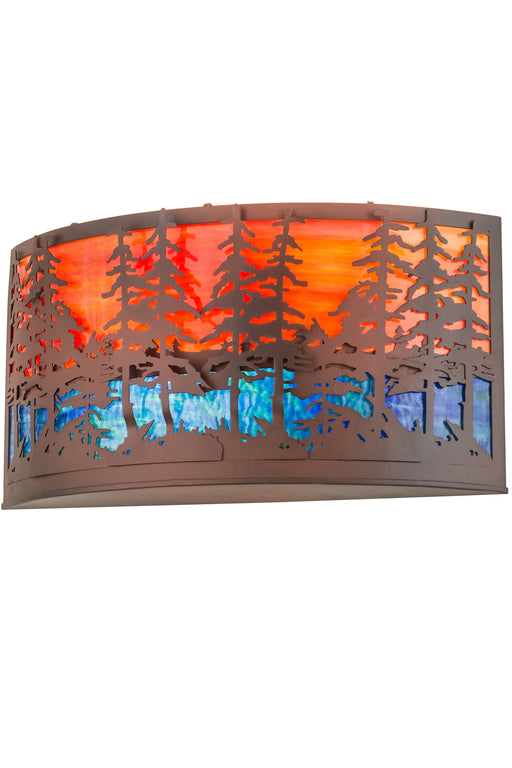 Meyda Tiffany - 189494 - Two Light Wall Sconce - Tall Pines - Rust,Wrought Iron