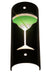 Meyda Tiffany - 99224 - Shade - Metro Fusion - Black/Green/Clear Margarita Glass