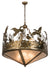 Meyda Tiffany - 50145 - Four Light Inverted Pendant - Ducks In Flight - Antique Copper