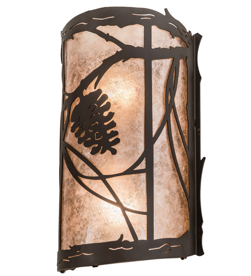 Meyda Tiffany - 193755 - Two Light Wall Sconce - Whispering Pines - Oil Rubbed Bronze