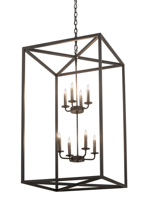 Meyda Tiffany - 190857 - Eight Light Pendant - Kitzi Box - Oil Rubbed Bronze