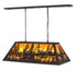 Meyda Tiffany - 190922 - Six Light Oblong Pendant - Tall Pines - Wrought Iron