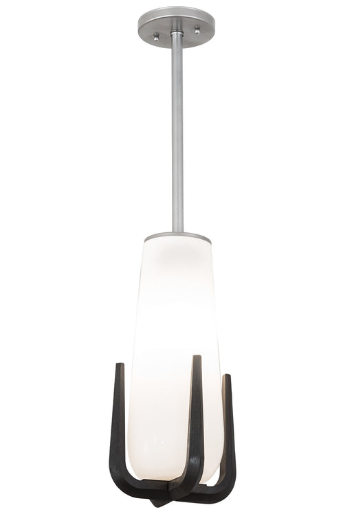 Meyda Tiffany - 191467 - One Light Mini Pendant - Blumenklaue - Brushed Nickel