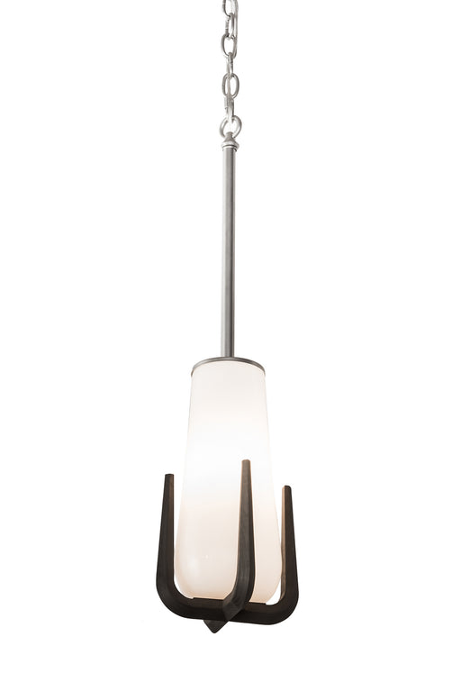 Meyda Tiffany - 191477 - One Light Mini Pendant - Blumenklaue - Brushed Nickel