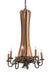 Meyda Tiffany - 191707 - Nine Light Chandelier - Barrel Stave - Natural Wood,Mahogany Bronze