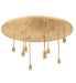 Meyda Tiffany - 191758 - Nine Light Flushmount Hardware - Raw Brass - Natural Brass