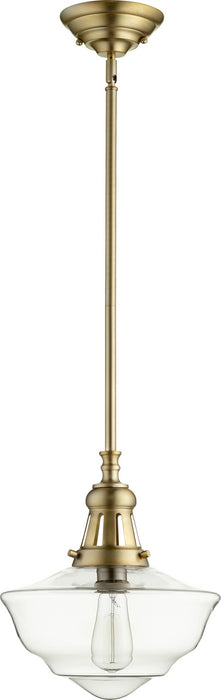 Quorum - 801-12-80 - One Light Pendant - Aged Brass