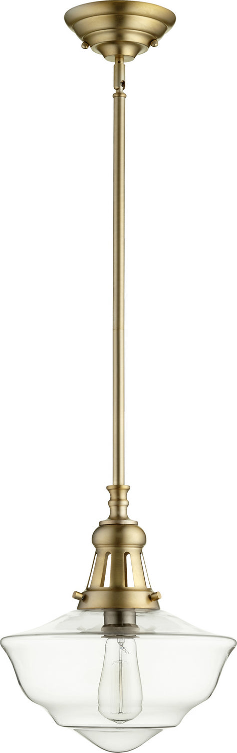 Quorum - 801-12-80 - One Light Pendant - Aged Brass