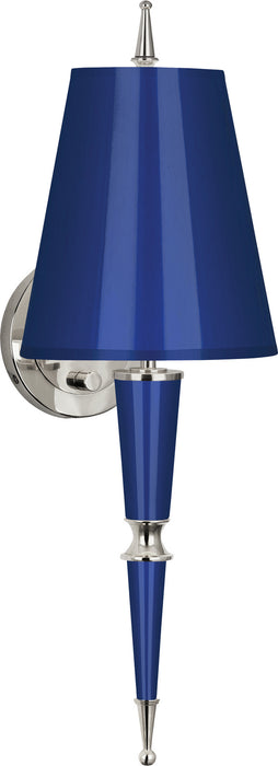 Robert Abbey - C603 - One Light Wall Sconce - Jonathan Adler Versailles - Navy Lacquered Paint w/ Polished Nickel