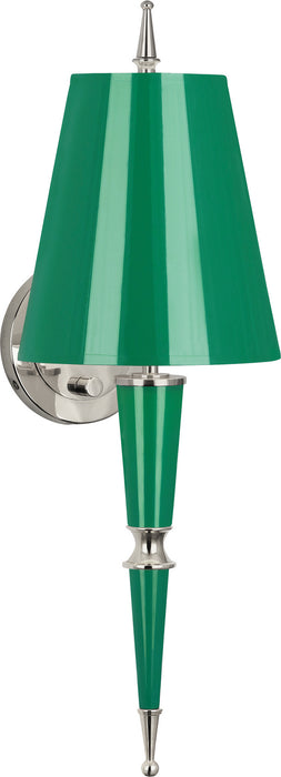 Robert Abbey - G603 - One Light Wall Sconce - Jonathan Adler Versailles - Emerald Lacquered Paint w/ Polished Nickel