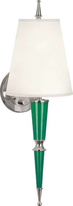 Robert Abbey - G603X - One Light Wall Sconce - Jonathan Adler Versailles - Emerald Lacquered Paint w/ Polished Nickel