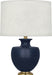 Robert Abbey - MMB21 - One Light Table Lamp - Michael Berman Atlas - Matte Midnght Blue Ceramic w/ Modern Brass