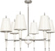 Robert Abbey - W604 - Six Light Chandelier - Jonathan Adler Versailles - Lily Lacquered Paint w/ Polished Nickel