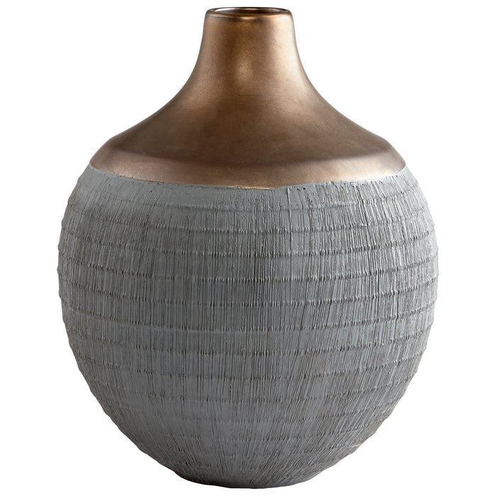 Cyan - 09004 - Vase - Charcoal Grey And Bronze