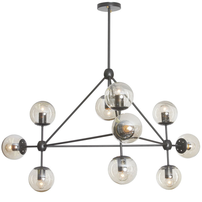 Dainolite Ltd - DMI-4410C-BK - Ten Light Chandelier - Domi - Matte Black