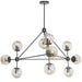 Dainolite Ltd - DMI-4410C-BK - Ten Light Chandelier - Domi - Matte Black