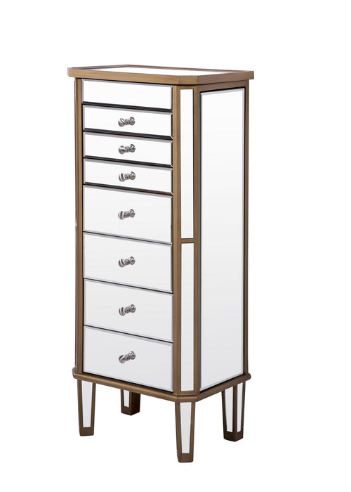 Elegant Lighting - MF6-1103GC - Jewelry Armoire - Contempo - Hand Rubbed Antique Gold