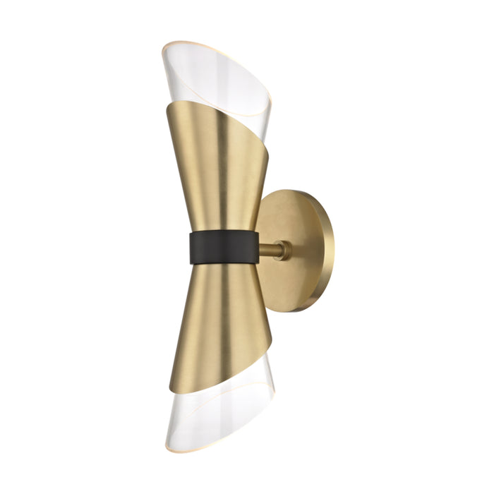Mitzi - H130102-AGB/BK - Two Light Wall Sconce - Angie - Aged Brass/Black