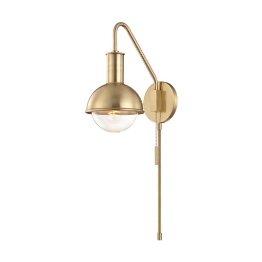 Mitzi - HL111101-AGB - One Light Wall Sconce With Plug - Riley - Aged Brass