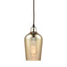 Elk Lighting - 10840/1 - One Light Mini Pendant - Hammered Glass - Oil Rubbed Bronze