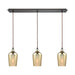 Elk Lighting - 10840/3LP - Three Light Pendant - Hammered Glass - Oil Rubbed Bronze