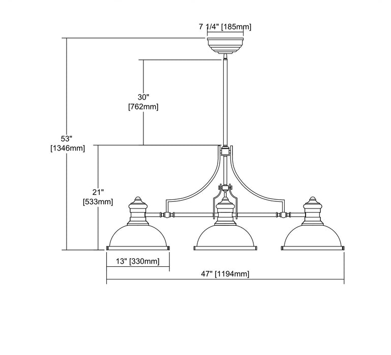 Chadwick Linear Chandelier-Linear/Island-ELK Home-Lighting Design Store