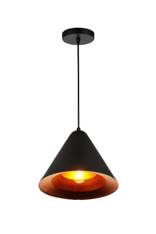 CWI Lighting - 9666P10-1-143 - One Light Pendant - Keila - Black & Gold