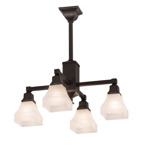 Meyda Tiffany - 192959 - Four Light Chandelier - Bungalow - Mahogany Bronze