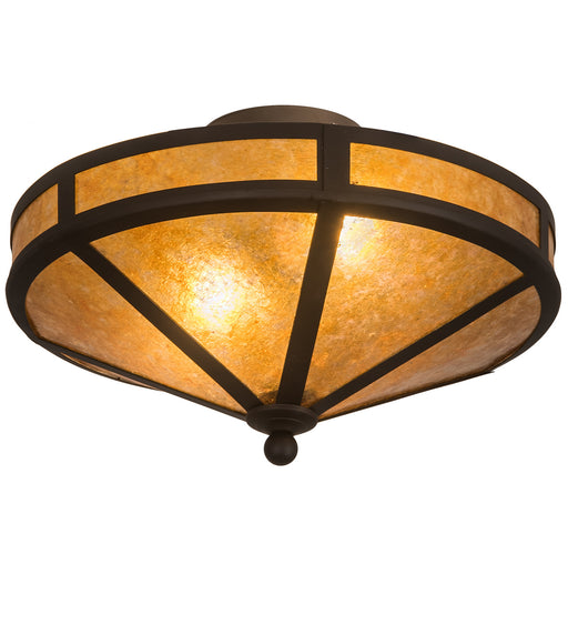 Meyda Tiffany - 194677 - Two Light Flushmount - Craftsman - Oil Rubbed Bronze