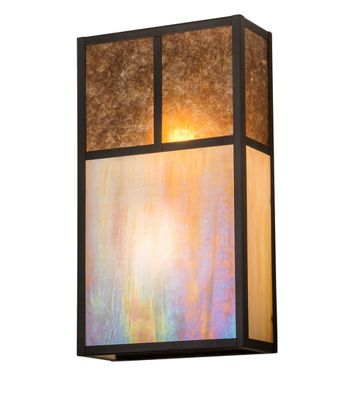 Meyda Tiffany - 194854 - Two Light Wall Sconce - Hyde Park - Craftsman Brown